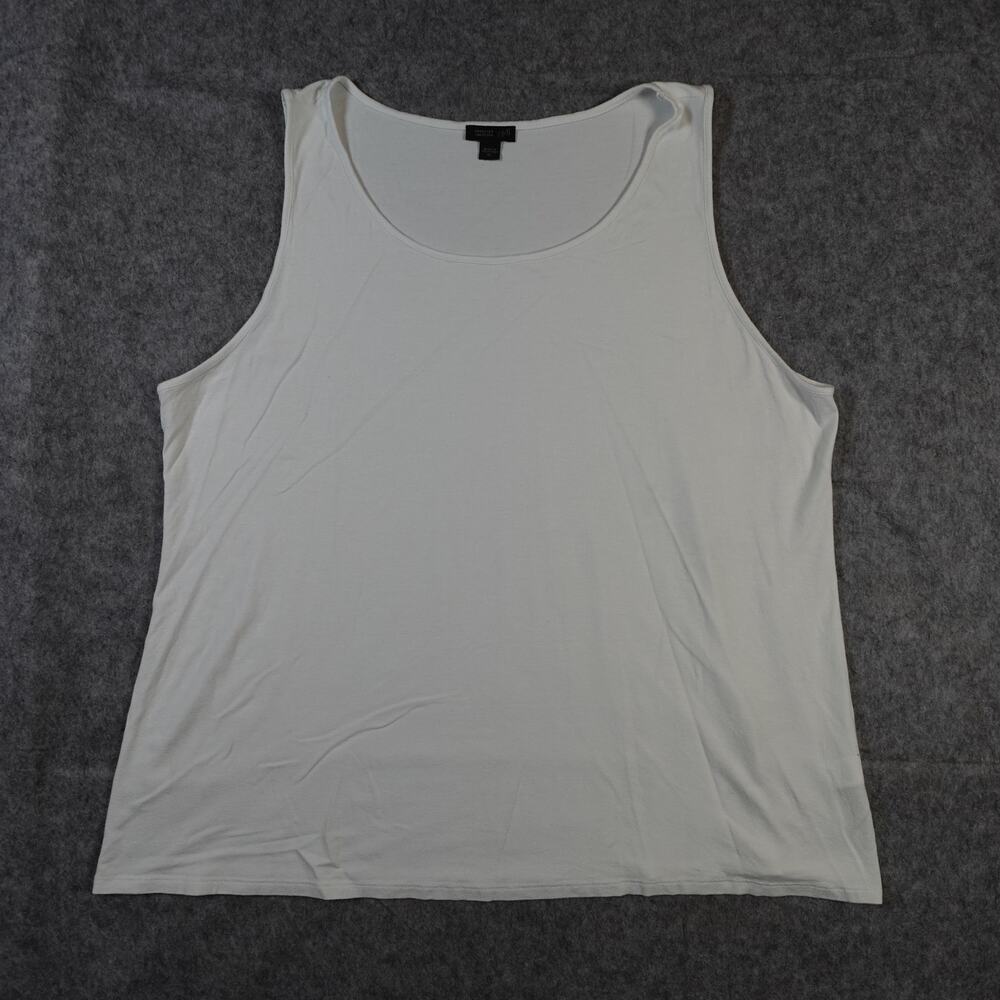 J. Jill Top Womens Extra Large Wearever Collection Stretch Tank White Scoop Neck - Picture 1 of 9